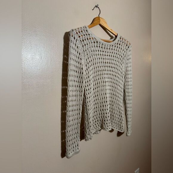 Cream Forever 21 Knit Sweater Size M EUC - Picture 3 of 5